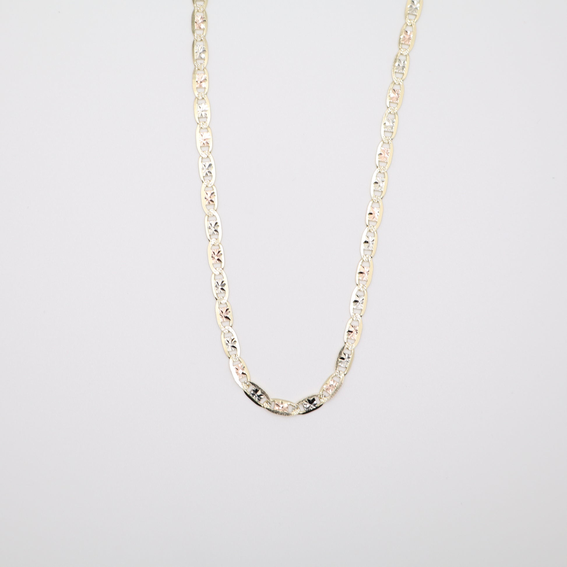 22" 4mm Valentino Tri-Color Necklace