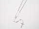 26" 3.8mm White Gold Rosary