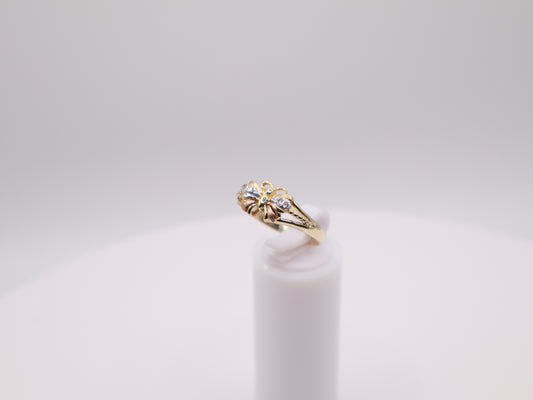 3g Size 7, 2.18mm Tri-Color Butterfly Ring