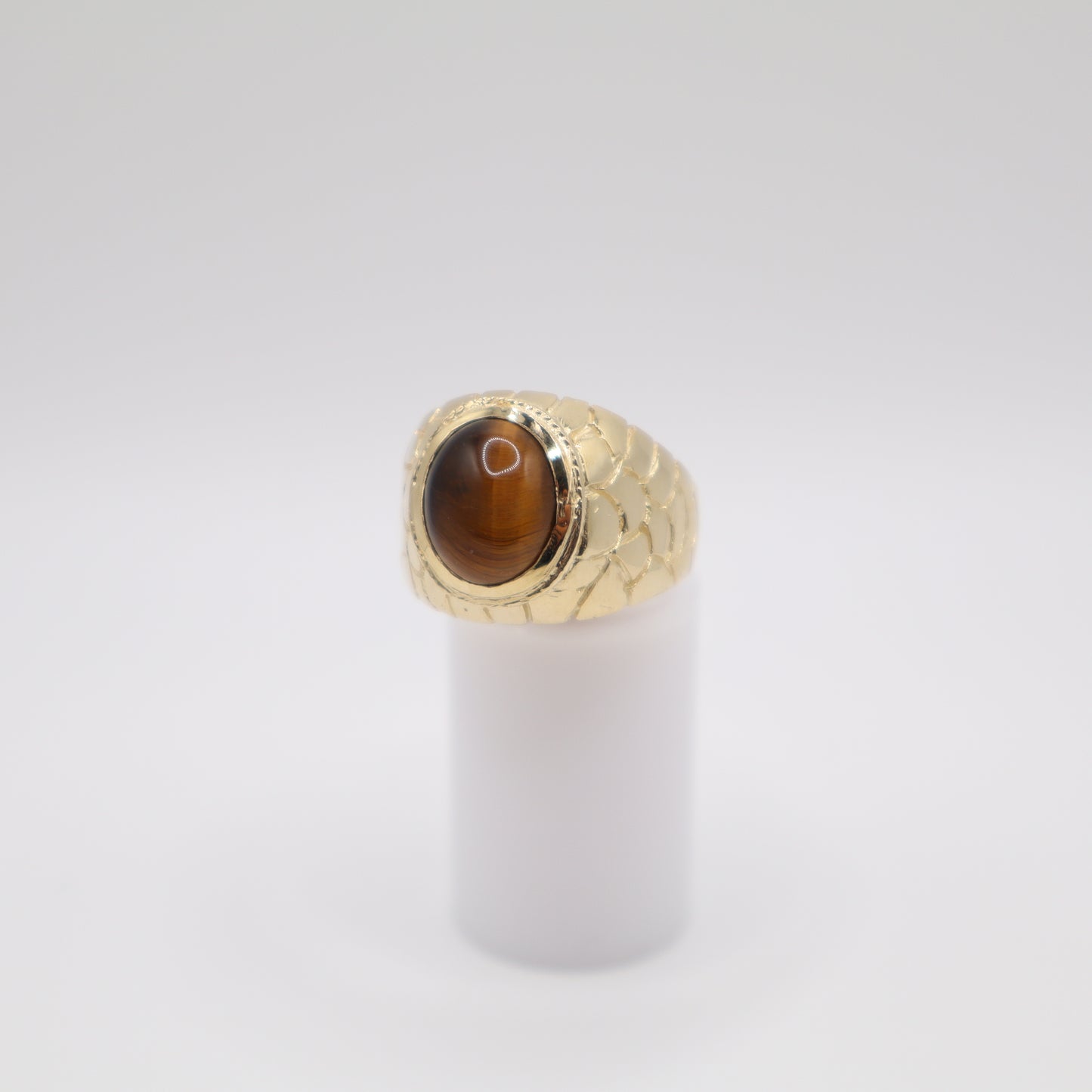 Size 9, 4mm Tiger Eye Ring