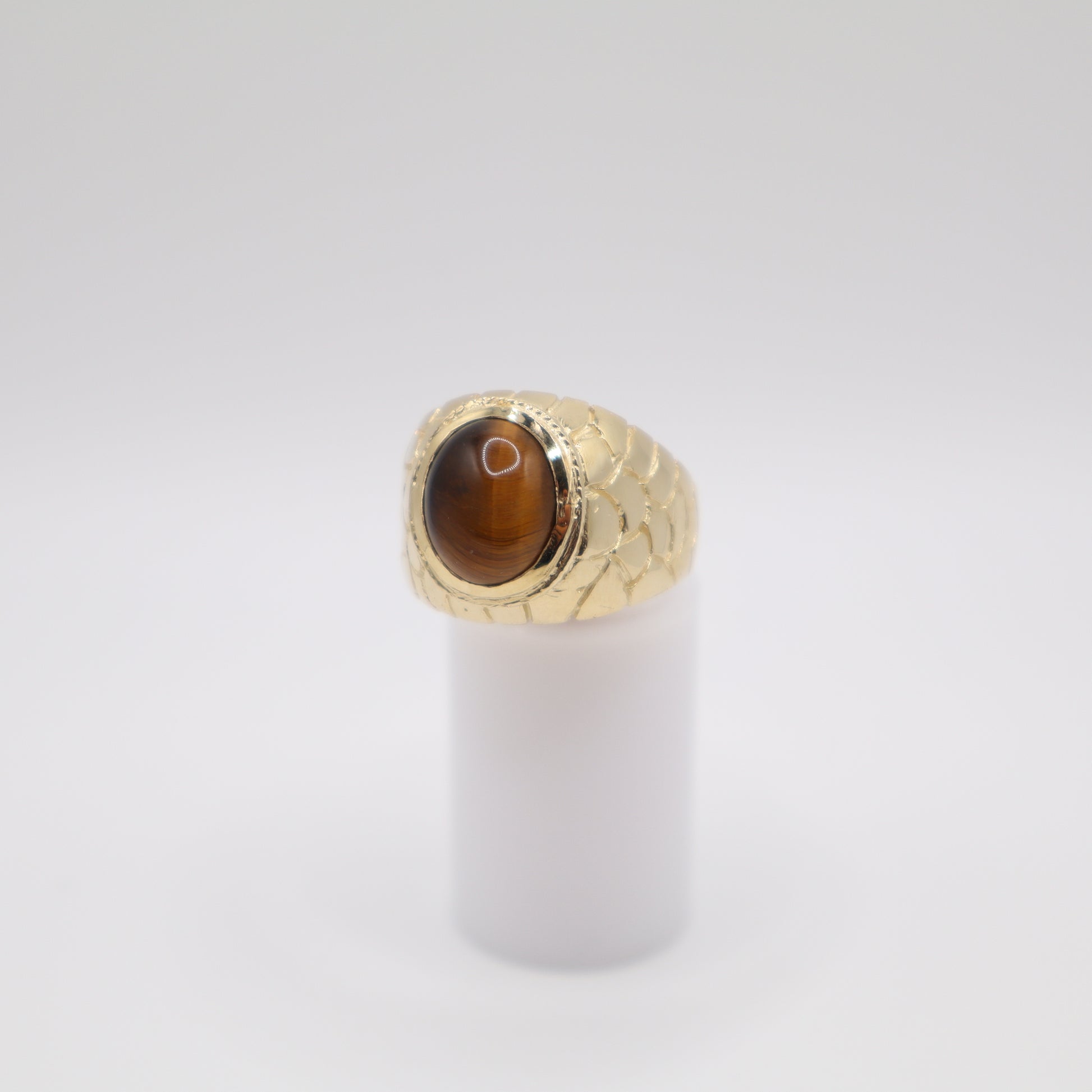 Size 9, 4mm Tiger Eye Ring