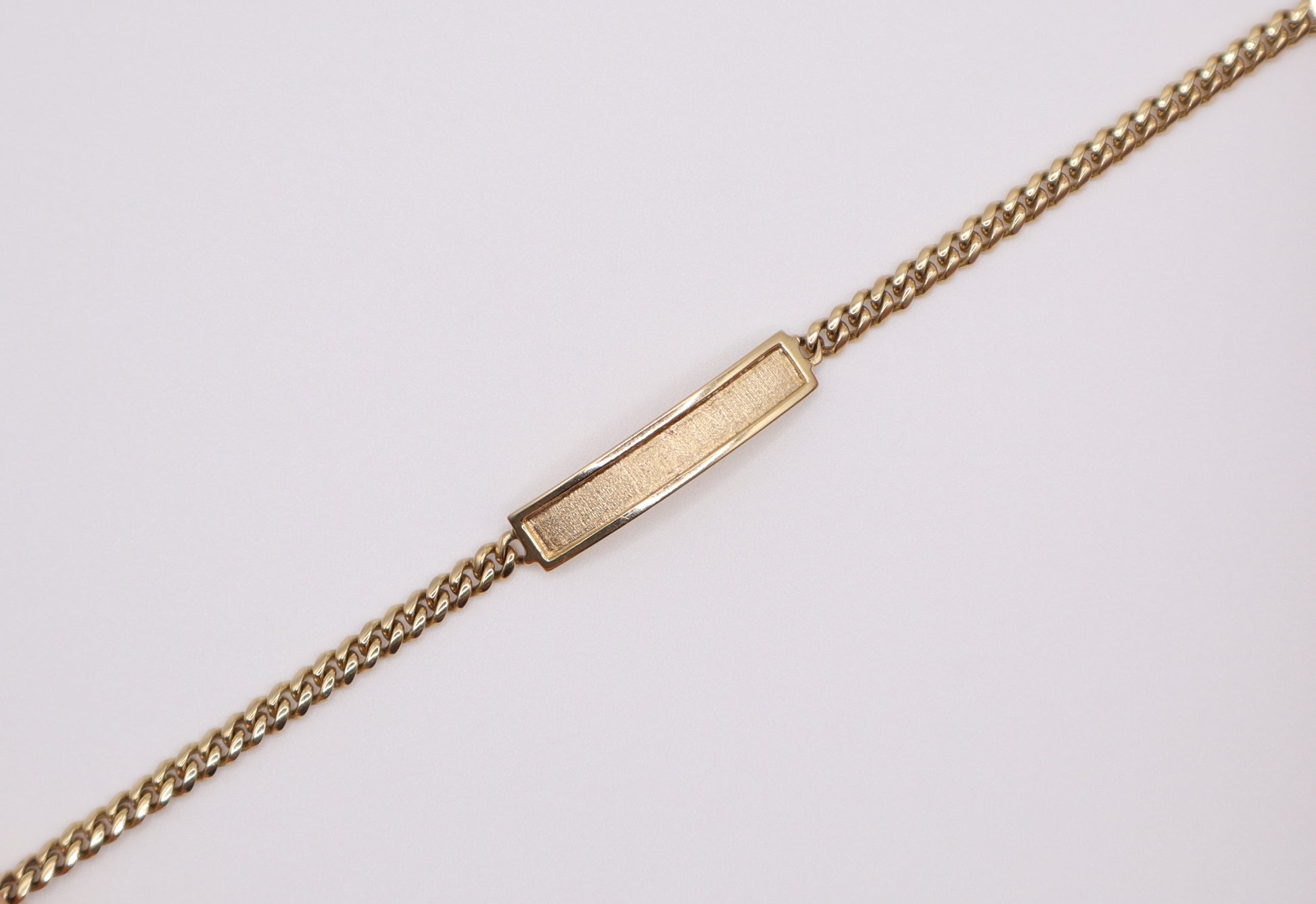 6" 3.56mm Engravable Plate Bracelet