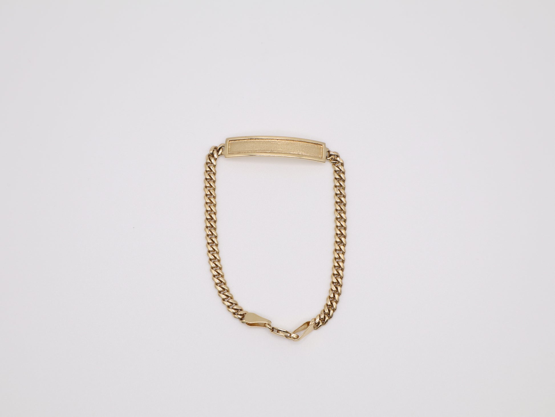 6" 3.56mm Engravable Plate Bracelet