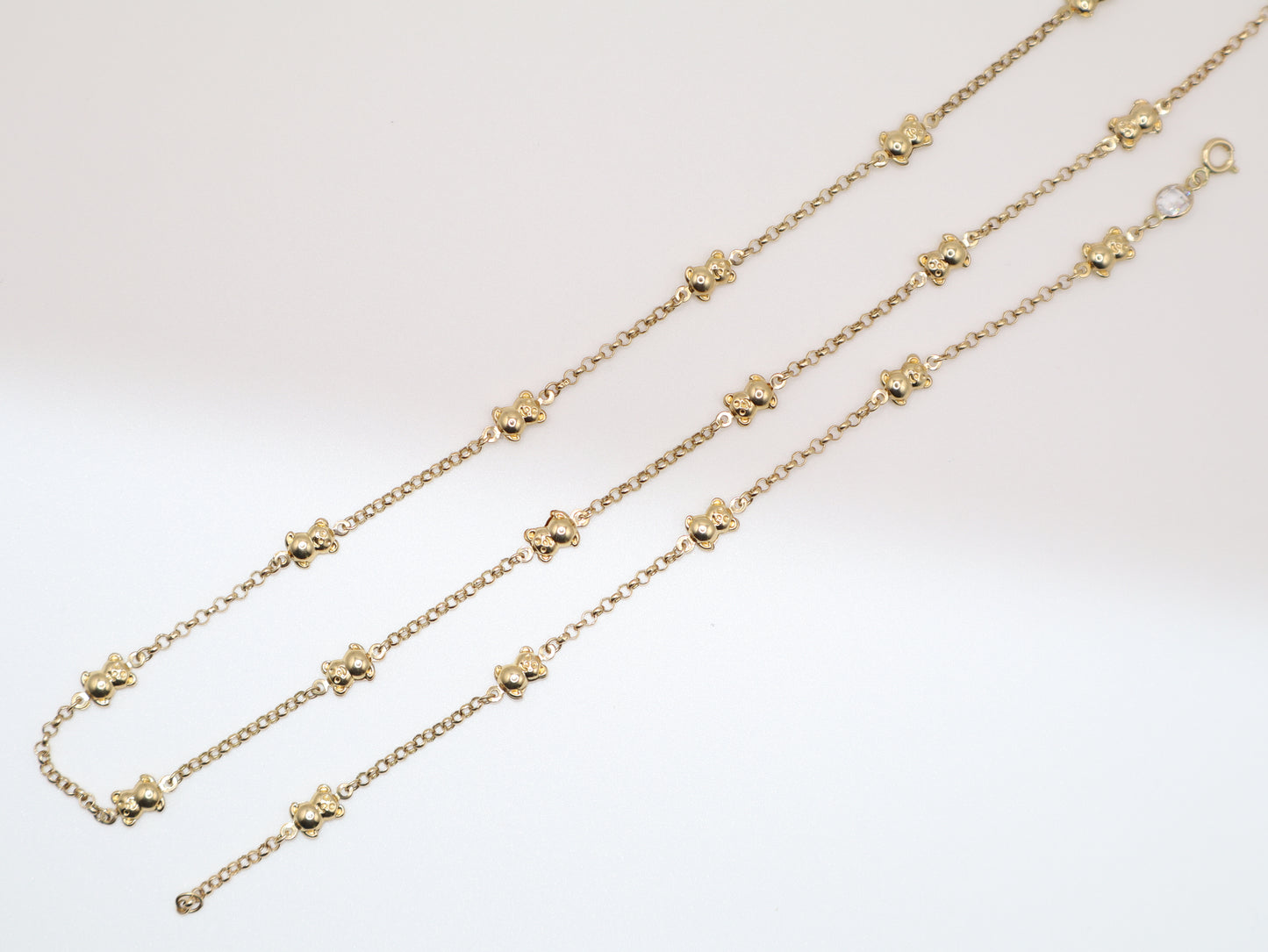 5.1g 16in, 5.45mm Bear Set Necklace