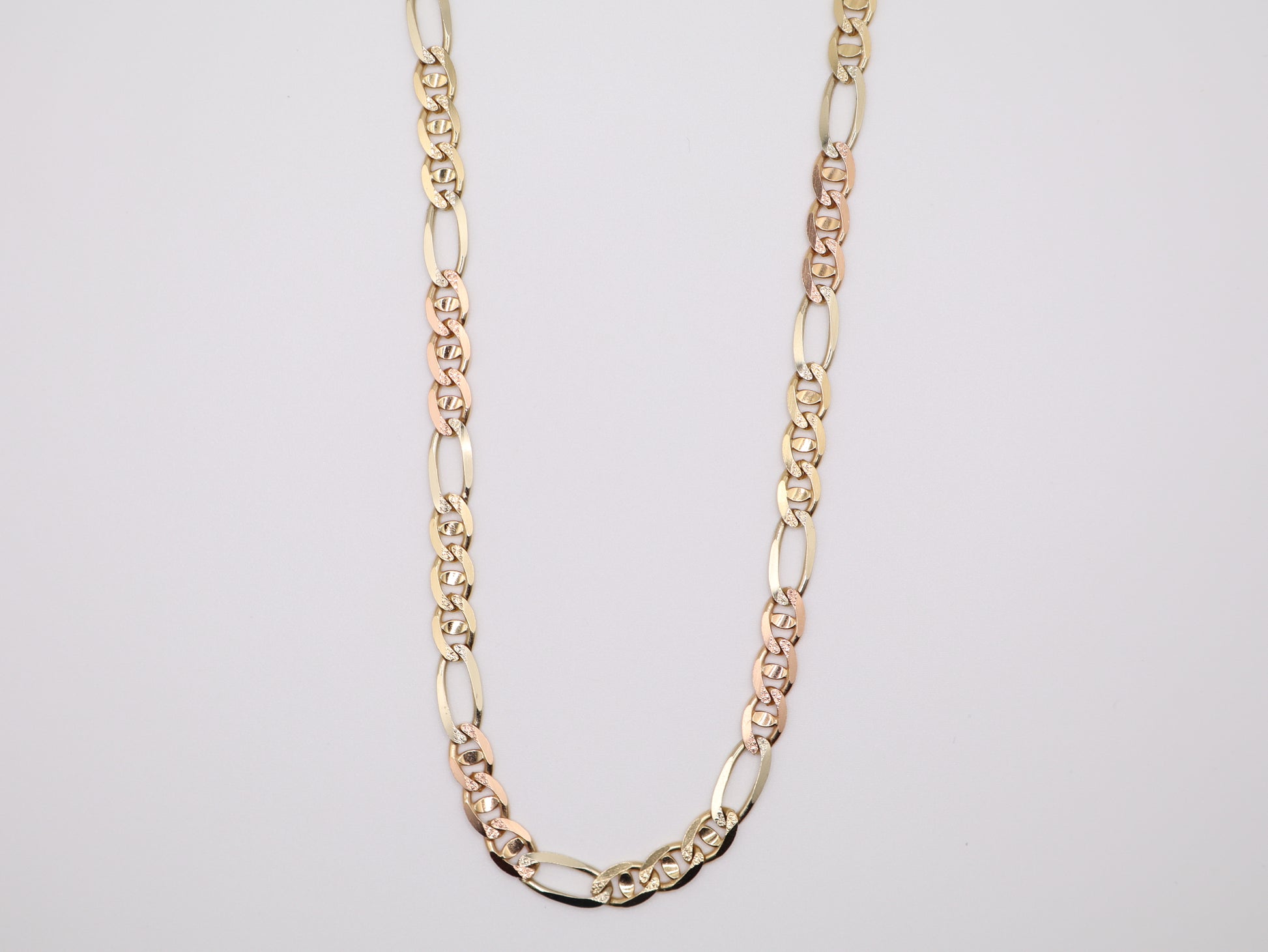 20" 6mm Tri-Color Figaro Necklace