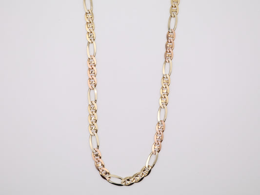 20" 6mm Tri-Color Figaro Necklace