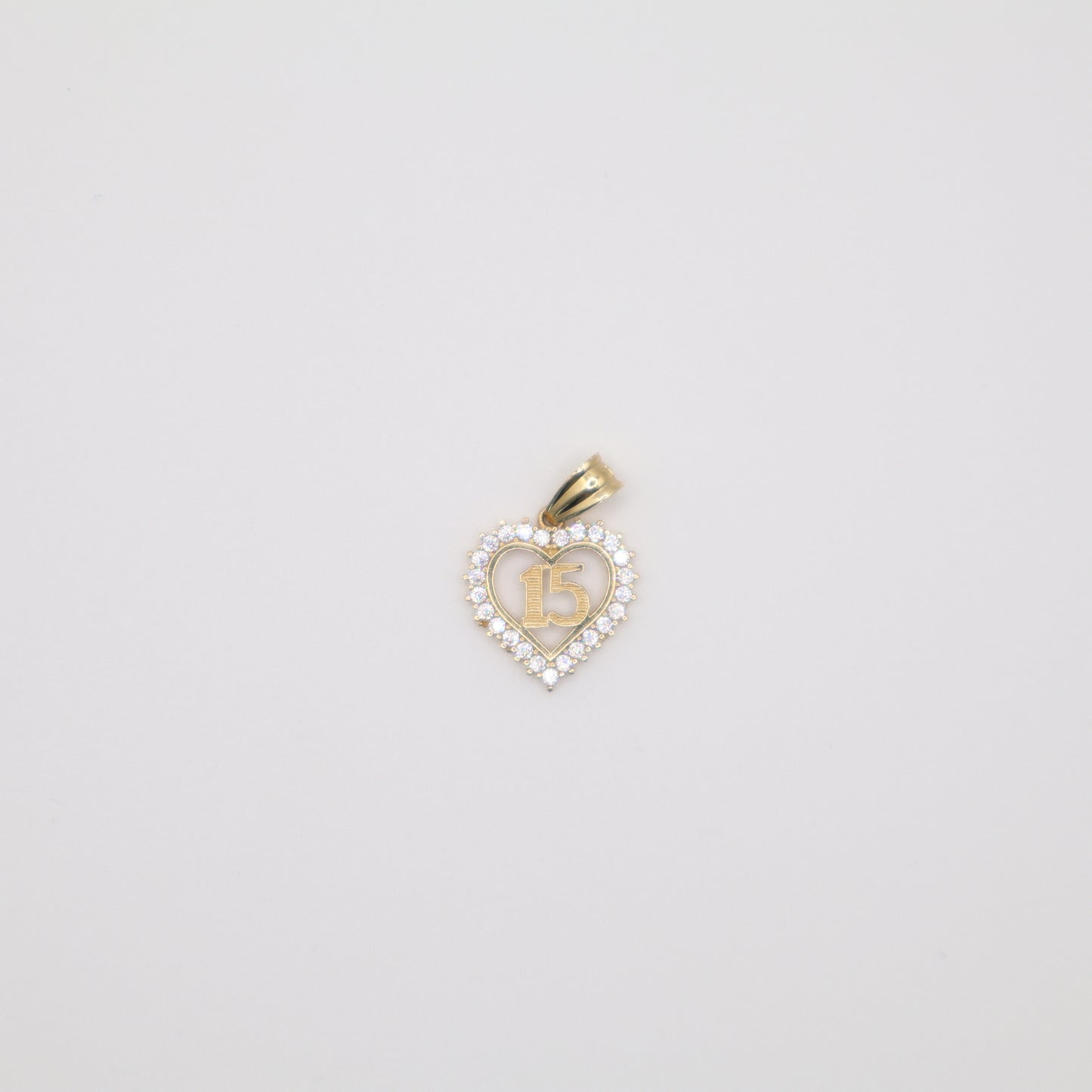 Heart Quinceanera Charm, 0.875 In Length
