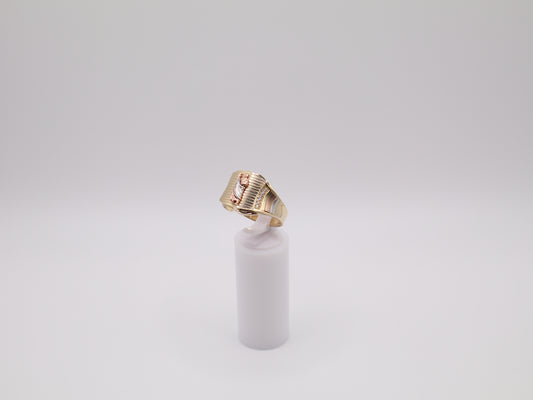 6.8g Size 11, 4.3mm Tri-Color Saint Jude Ring