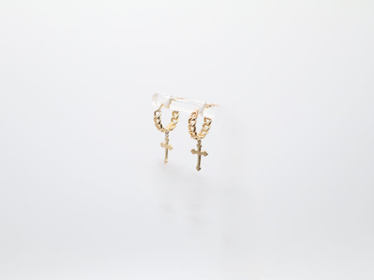 1.7g 0.875in, 11.64mm Cross Earrings