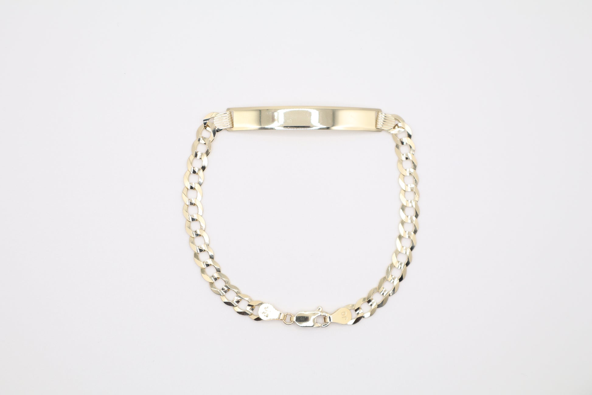 8" 5.7mm Cuban Bracelet with Plaque