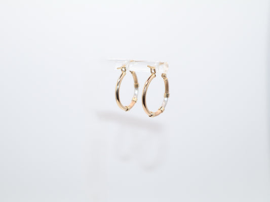 0.75in, Tri-Color Hoop Earrings