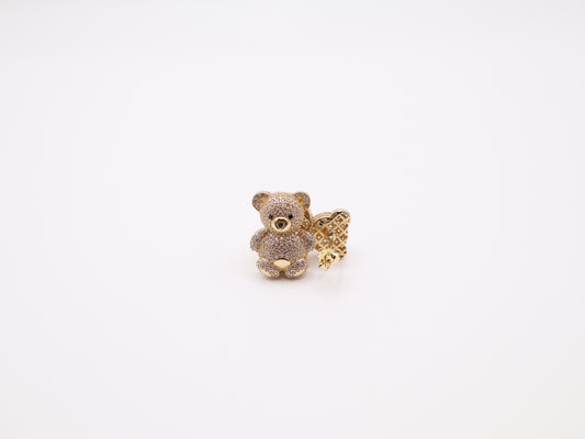 0.75" Teddy Bear Stud Earrings