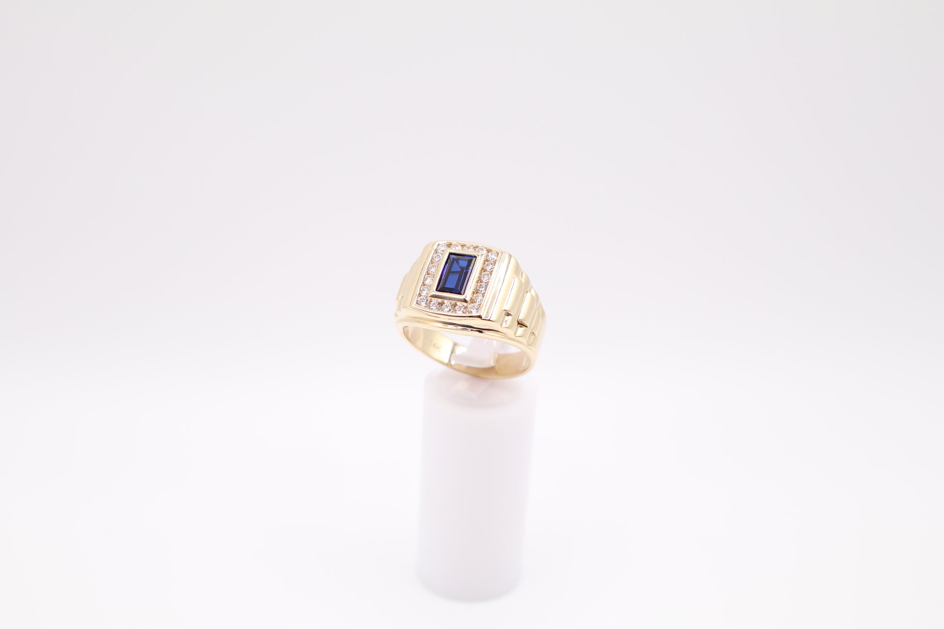 Size 12, 5.2mm Stone Blue Ring