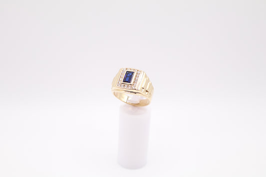 Size 12, 5.2mm Stone Blue Ring