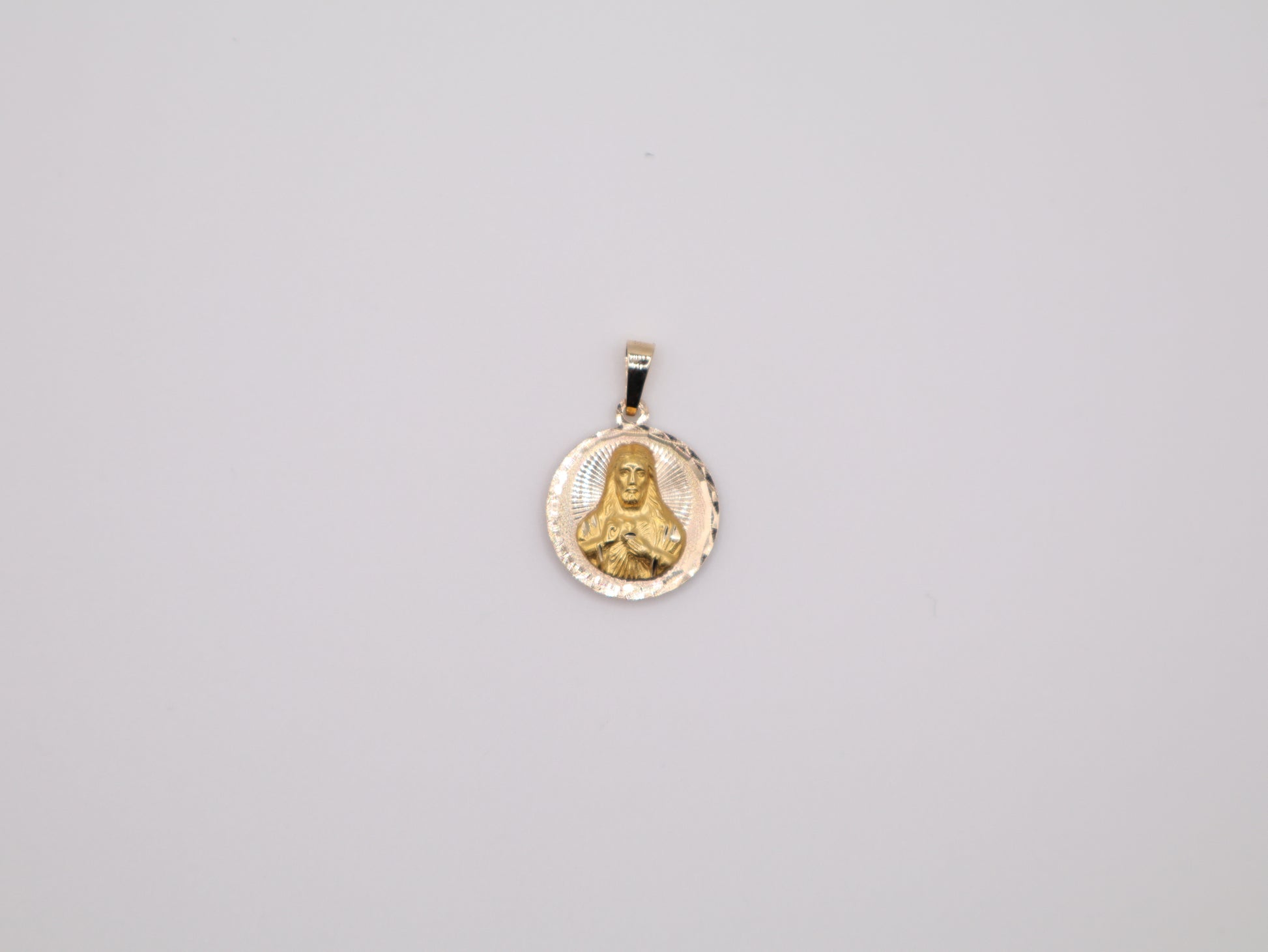 1" 20mm Double-Faced Charm Virgen de Guadalupe & Jesus Christ