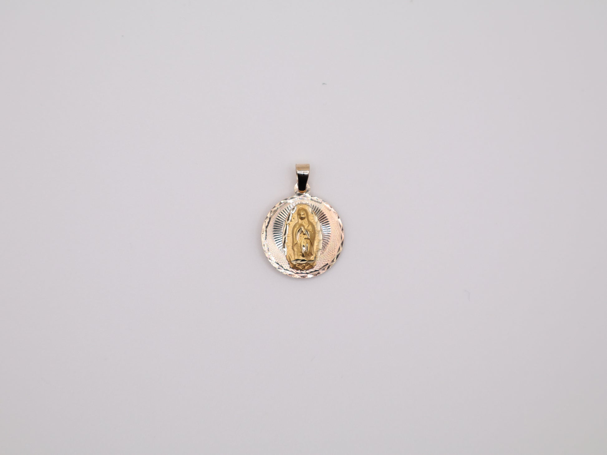 1" 20mm Double-Faced Charm Virgen de Guadalupe & Jesus Christ
