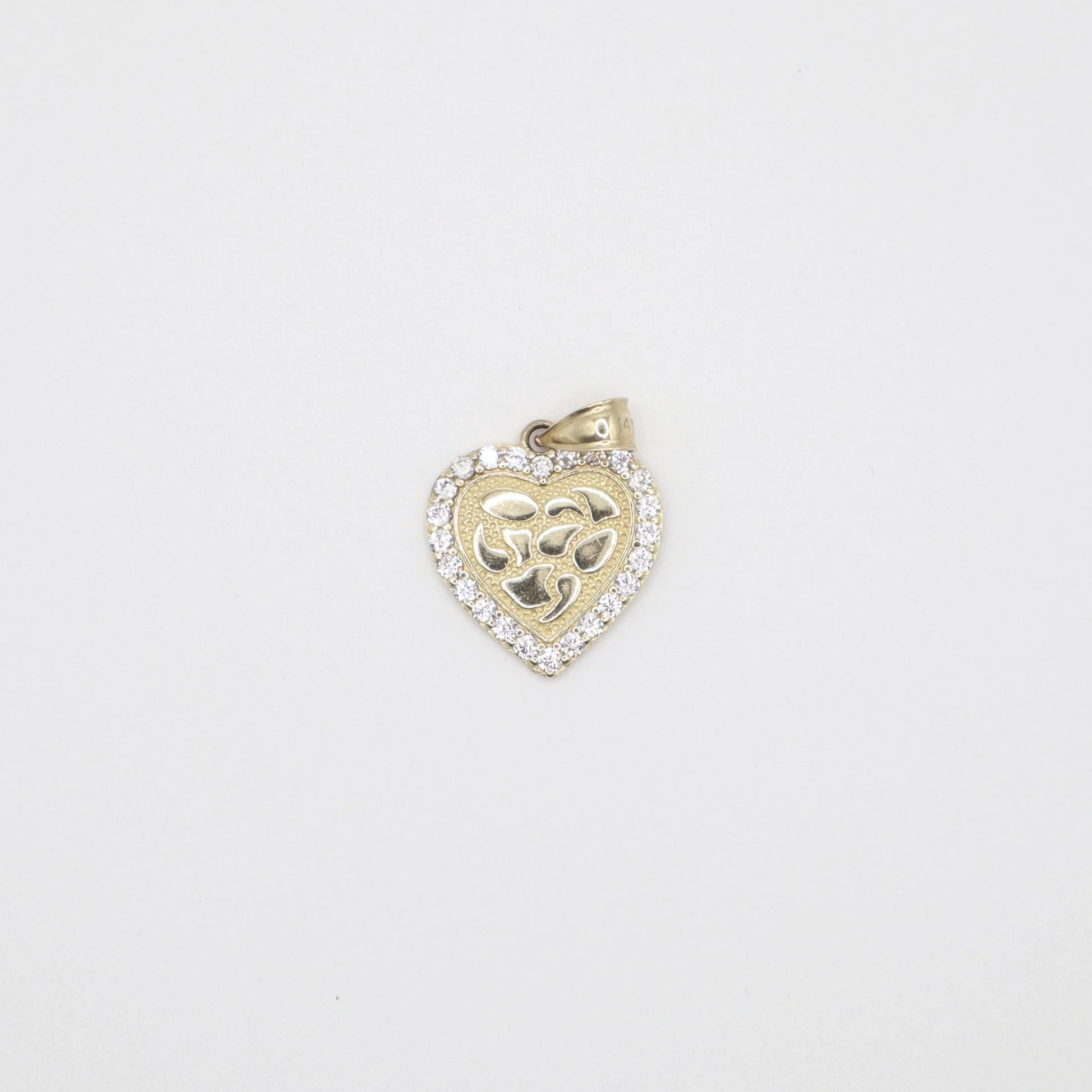 Gold Nugget Heart Charm