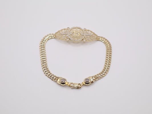 7.3g, 7.5in, 15.8mm Quinceañera Bracelet