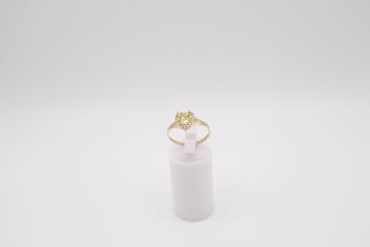 Size 7.25, 1.4mm Yellow Stone Ring