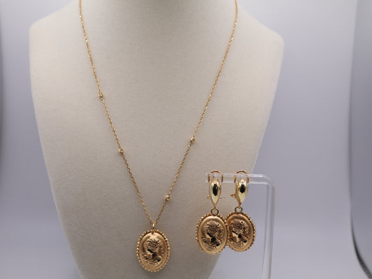 18.5g, 19in, 0.9mm Earing & Necklace Set