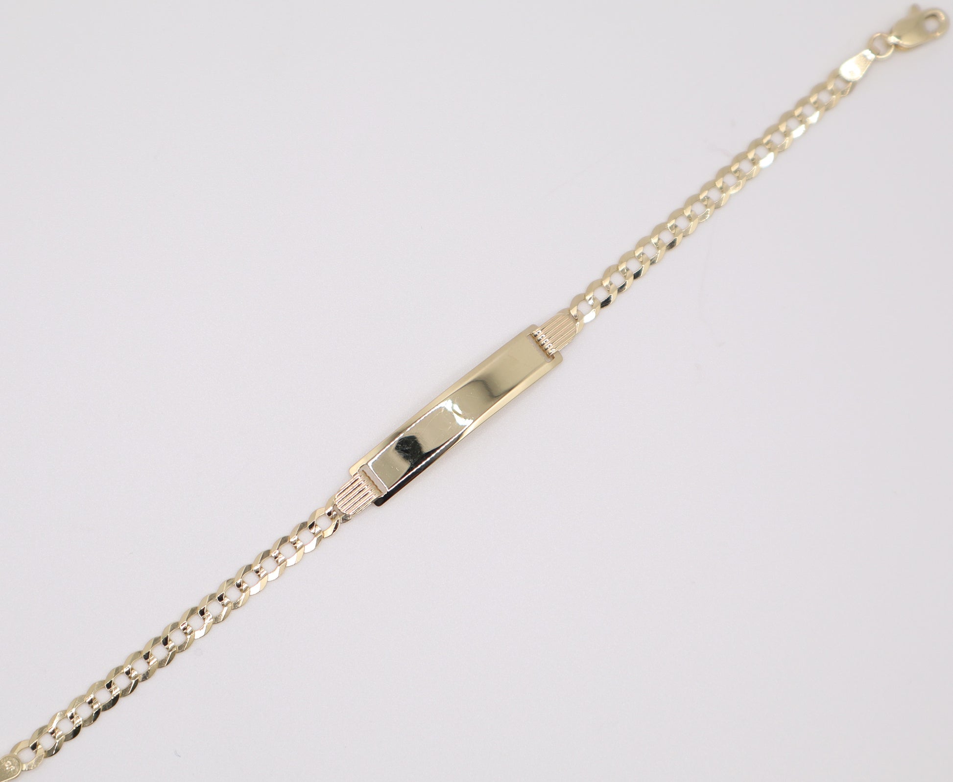 6" 3.66mm Engravable Plate Bracelet