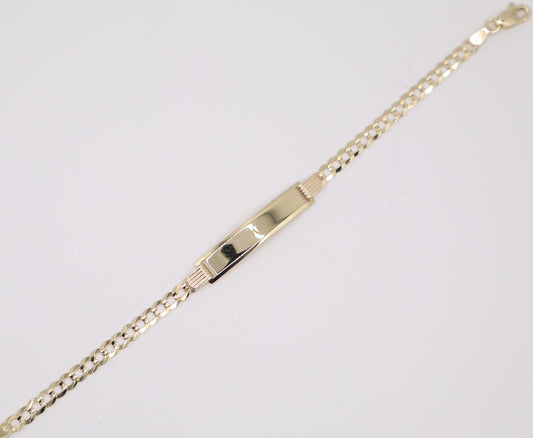 6" 3.66mm Engravable Plate Bracelet
