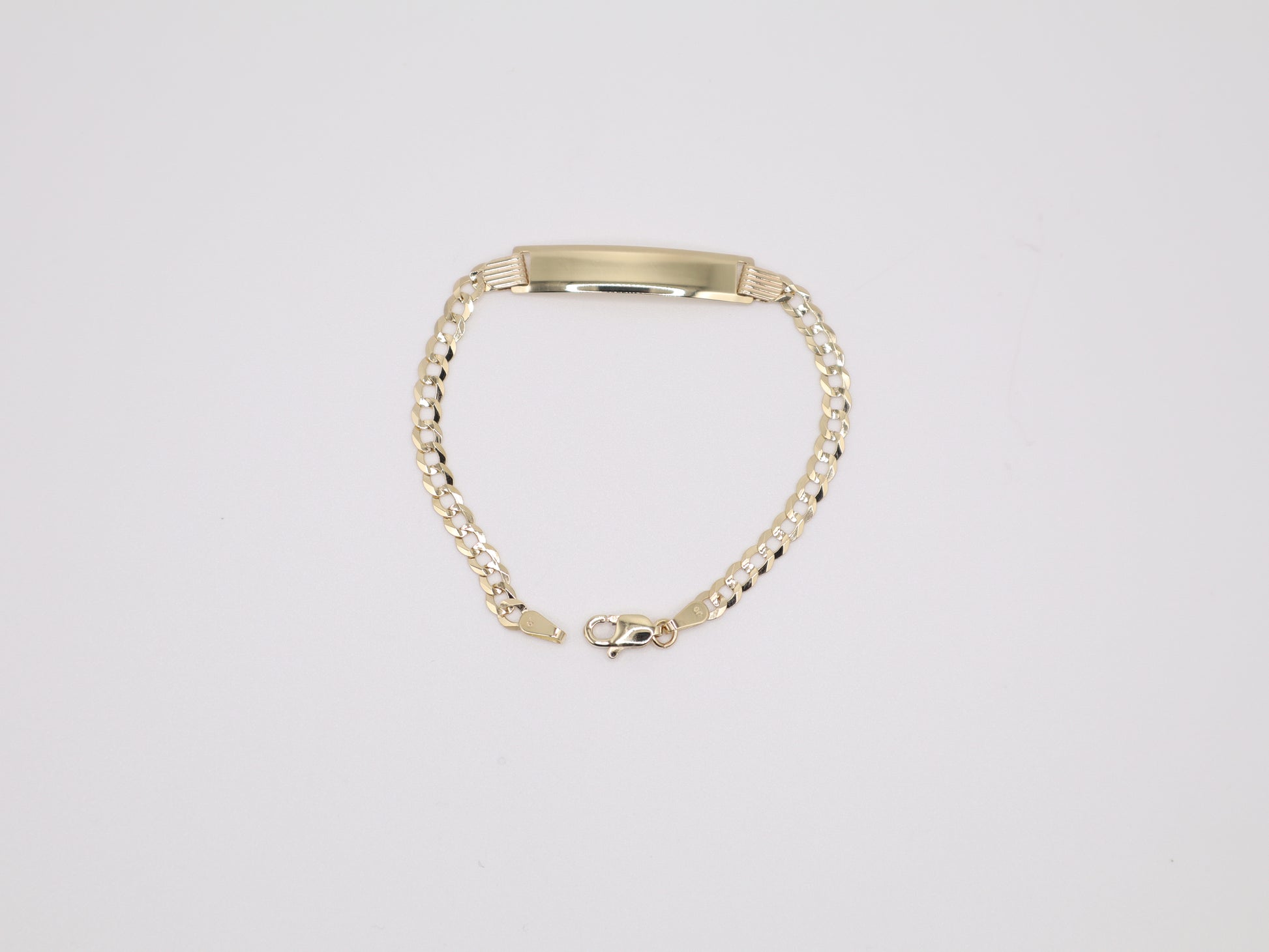 6" 3.66mm Engravable Plate Bracelet
