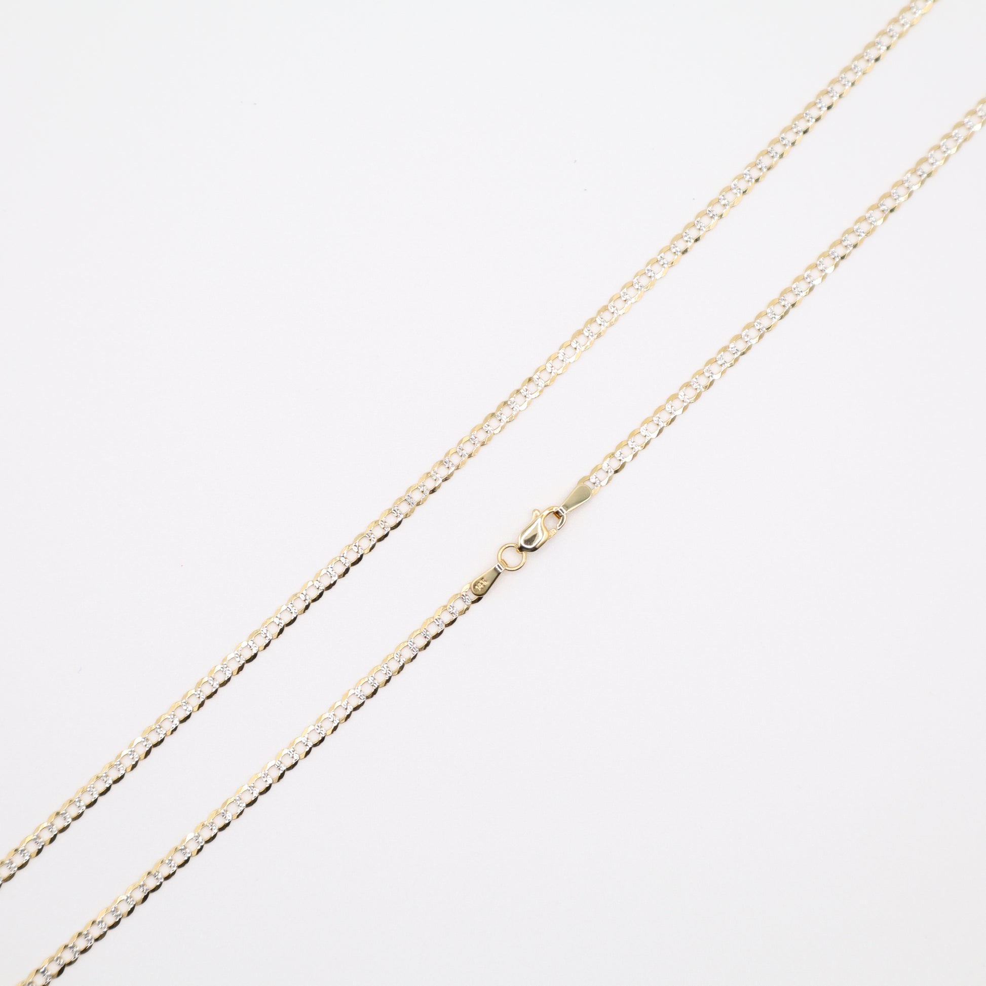 18" 2.6mm Diamond-Cut Cuban Necklace