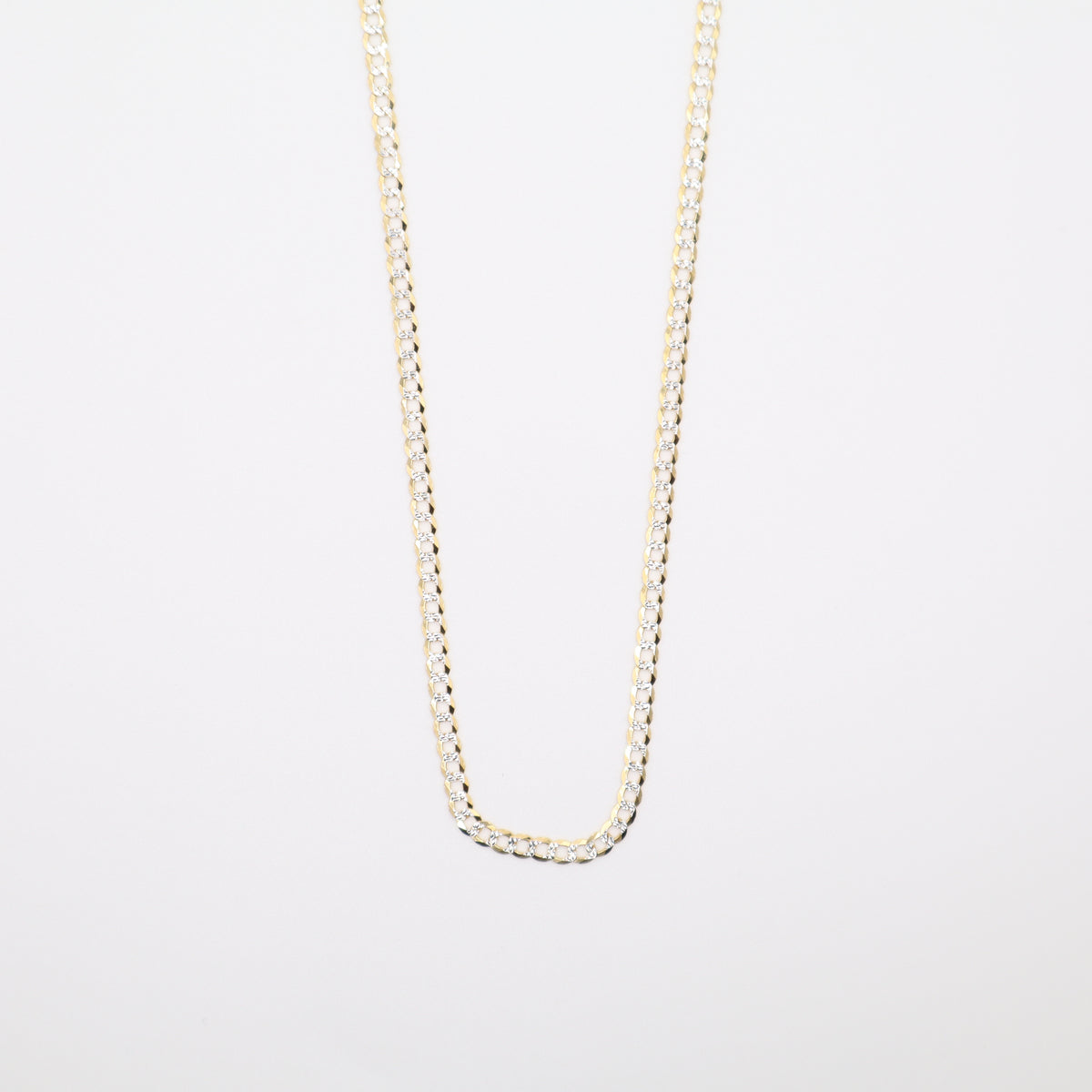 14K Solid Gold Cuban Chain Necklace (2.6mm, 18 Inch, 3.7g) | Joyeria Serrano