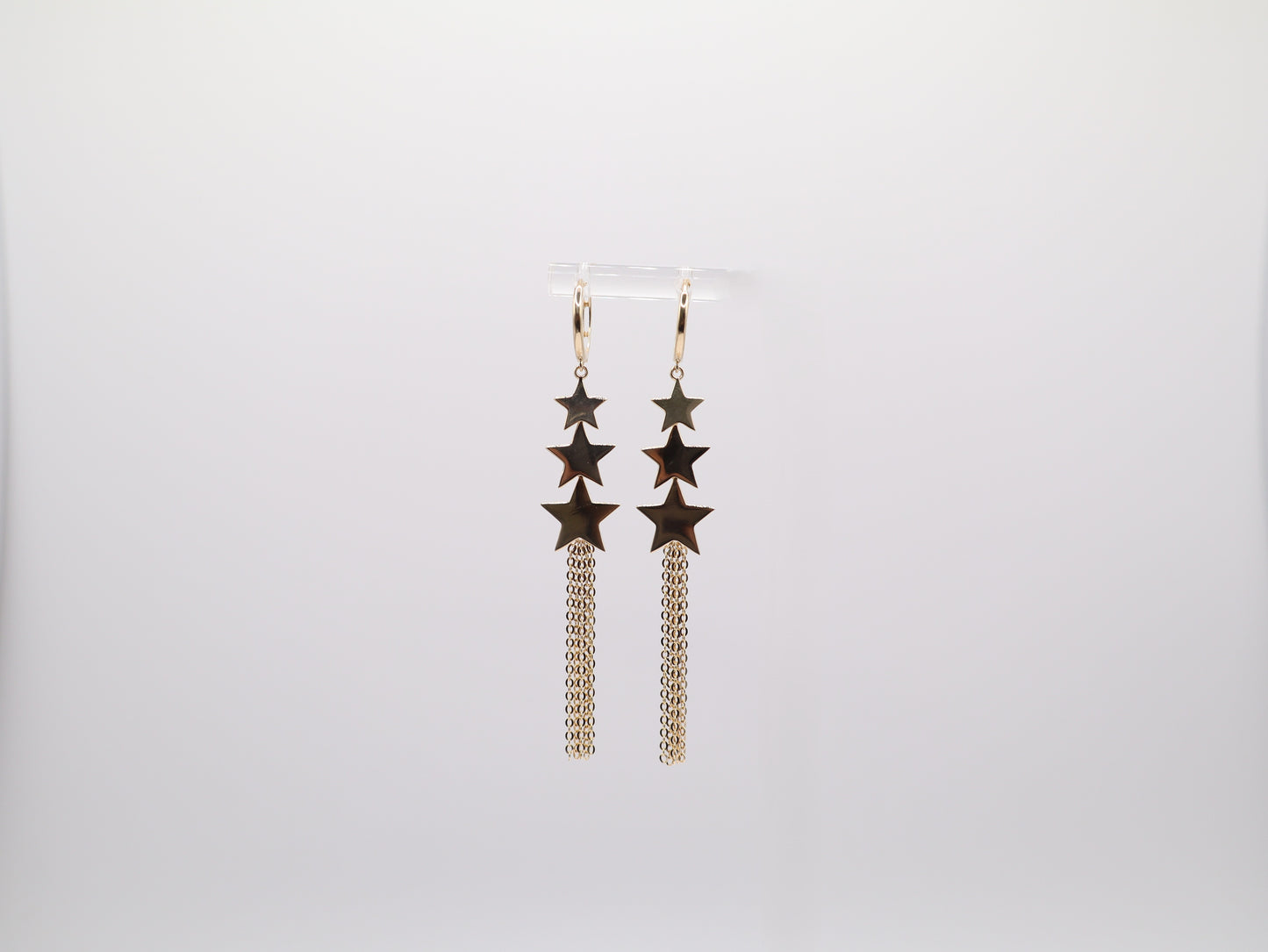 2.875in, Three Star Dangle Earrings