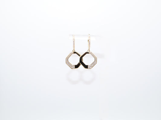 1.25in, 17.86mm Dangle Hoop Earrings