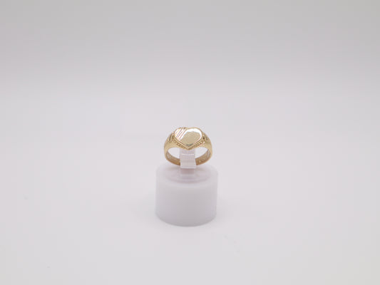 1.9g, 2 Ring Size, 4.35mm Engravable Heart Ring