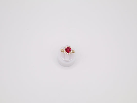 1.2g, 3 Ring Size, 1.56mm Red Stone Ring