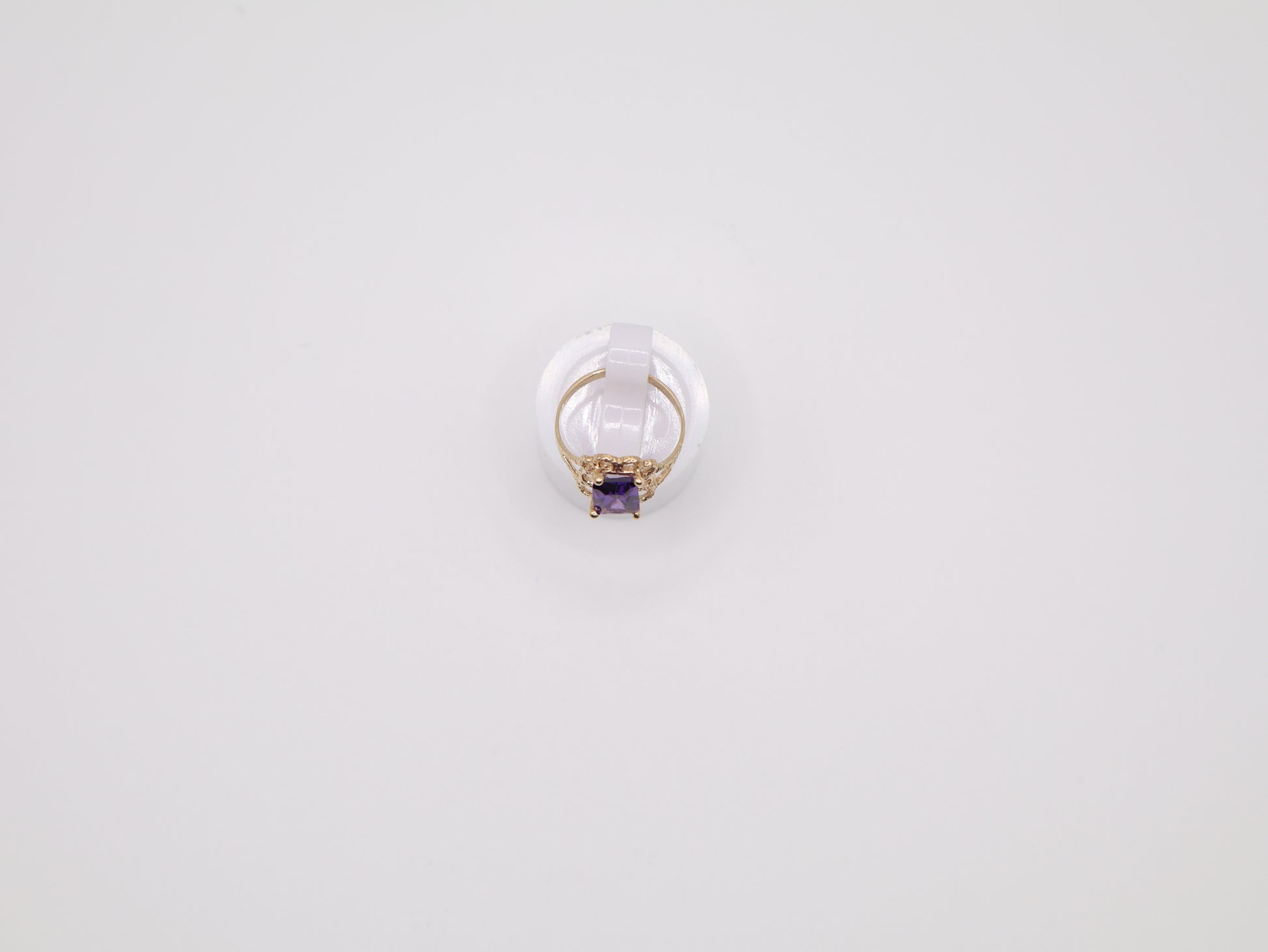 1.3g, 2 Ring Size, 1.75mm Purple Stone Ring