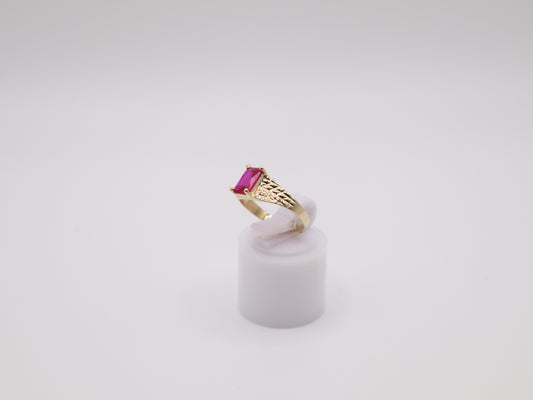 1.5g, 3.75 Ring Size, 2.74mm Pink Stone Ring