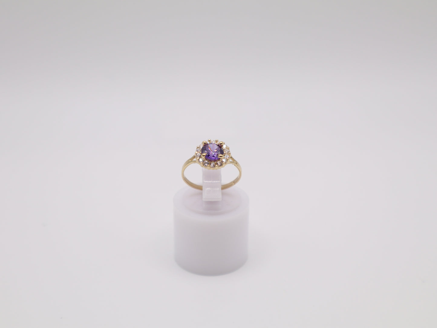 1.2g, 2.75 Ring Size, 1.3mm Purple Stone Ring