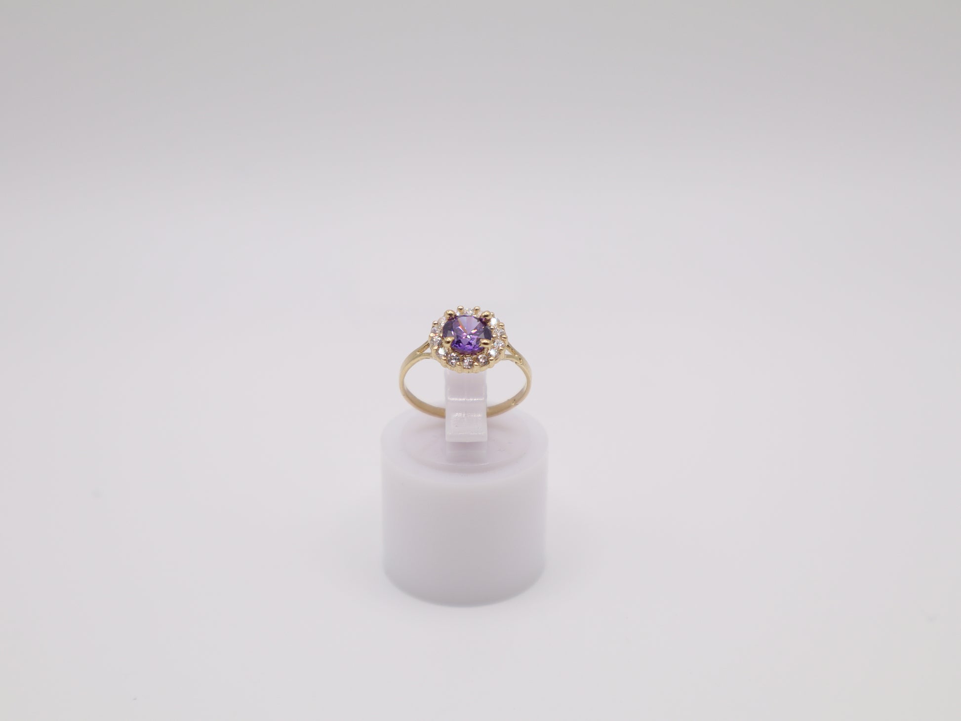 1.2g, 2.75 Ring Size, 1.3mm Purple Stone Ring