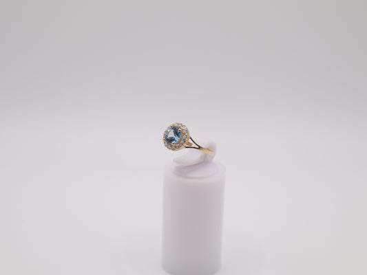 1.2g, 3 Ring Size, 1.57mm Blue Stone Ring
