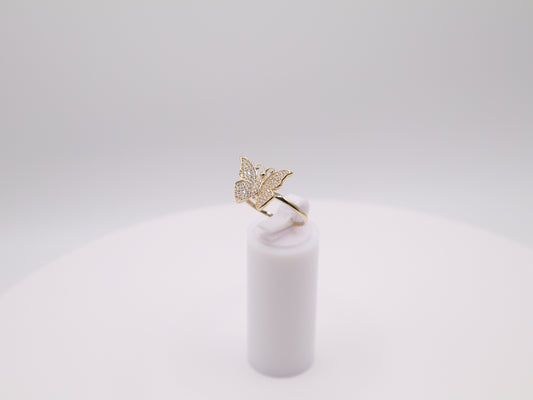 2.1g Size 8, 1.35mm Simple White Butterfly Ring