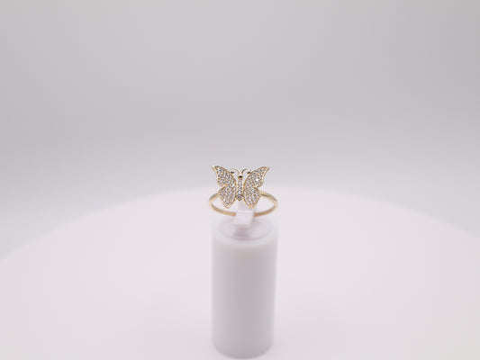2.1g Size 8, 1.35mm Simple White Butterfly Ring